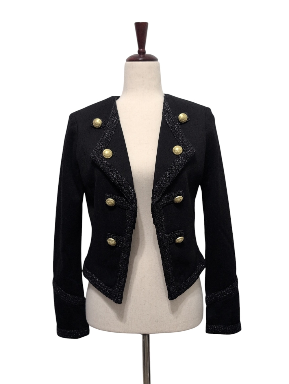 Express Blazer Military Style Black Gold Size Small